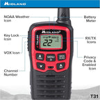 Midland T31VP 22 Channel FRS Walkie Talkie - Image 3