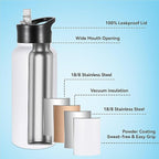 VEGOND 32 oz Insulated Water Bottle Bulk Stainless Steel Metal Water Bottles - Image 2