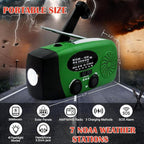 2000mAh Weather Emergency Radio, Portable Solar AM/FM/NOAA Hand Crank Radio - Image 5
