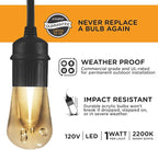 Enbrighten LED Outdoor String Lights 48ft Soft Warm White Patio Lights - Image 5