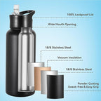 VEGOND 32 oz Insulated Water Bottle Stainless Steel Metal Water Bottles - Image 2