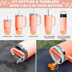 9PCS Orange for Stanley Cup Accessories Set Bling Initials Bow Charms for - Image 4