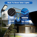 Solar Street Lights Outdoor, 21000LM 6500K Motion Sensor Solar Lights Waterproof - Image 4