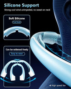 Rohent Rechargeable Neck Fan for Cooling: Powerful High Speed Battery Operated - Image 3