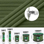 Paracord Rope 550 lb - 1000ft / 500ft / 200ft / 100ft 5/32" Parachute Cord 4MM - Image 5