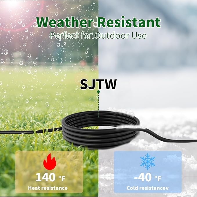 2 Way Power Cord Splitter Cable 6 Ft-3 Prong 1 to 2 Extension Cord-Outlet - Image 3