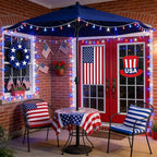 JMEXSUSS 33ft 100 LED Red White and Blue Lights Outdoor, 4th of July Lights - Image 7