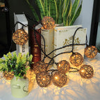 Vigdur Rattan Ball String Lights, Boho Lantern String Lights - Image 7