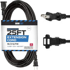 Iron Forge Cable 25 Ft Black Extension Cord, 25 Foot Extension Cord by IronForgeCable