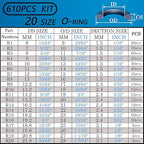 ZDBB 7 Size Water Hose Gasket and 20 Size O Ring Rubber Washer Assortment Kit - Image 3