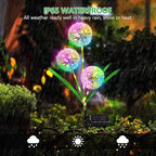 WdtPro Solar Lights Outdoor Garden Decor, 4 Pack 12 Heads Solar Flower Lights - Image 5
