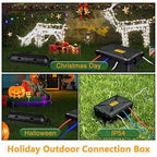 NineLeaf Large Outdoor Electrical Box, IP54 Waterproof Extension Cord Cover - Image 2