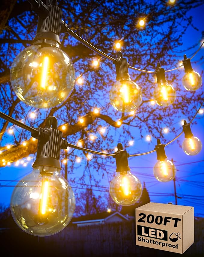 Zuske Outdoor String Lights, 200FT Patio Lights by Zuske
