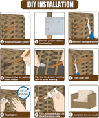 120 Ft Wicker Repair Kit, Plastic Wicker Repair Supplies, Mixed Dark Brown - Image 3