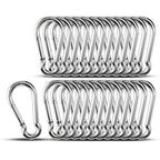 Small Carabiner Clip Hooks, 304 Stainless Steel Spring Snap Hook Fits Camping by KINLINK