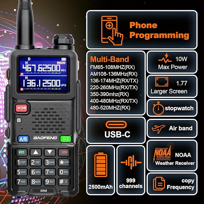 BAOFENG 5RM 10W Long Range Ham Radio - Image 3