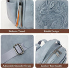 Mini Backpack Purse for Women, Embossed Leather Small Backpack Fashion Travel - Image 6