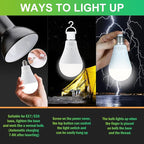 DEBAOBULB 10 Pack Rechargeable Emergency Light Bulbs, Battery Powered LED Light - Image 9