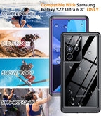 Temdan Designed for Samsung Galaxy S22 Ultra Case, Waterproof Built-in Lens & - Image 2