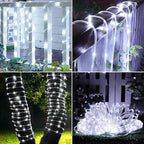 Solar Rope Lights, 66ft 200LED Solar String Lights, 8 Modes Waterproof Solar - Image 7