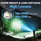 Rechargeable Flashlights 2 Pack, Super Bright LED Long Handle Flashlight - Image 2
