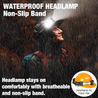 LED Headlamp, 1000lumens 230° Widebeam Headlight 4 Packs, USB Rechargeable - Image 6