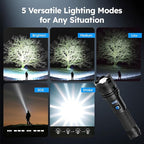 THY TRY Rechargeable LED Flashlight 2-Pack, 90000 High Lumens Super Bright - Image 3