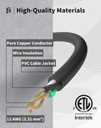 15Ft 12 Gauge Outdoor Extension Cord - Image 3