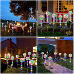 WdtPro Solar Lights Outdoor Garden Decor, 6 Pack Solar Flower Lights, 2 Modes - Image 3