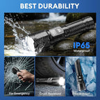 3 Pack Rechargeable Flashlights High Lumens, Super Bright LED Tactical - Image 6