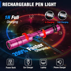 WORKPRO Rechargeable Pen Light, Mini Flashlight, 2 Pack Ultra-Compact EDC - Image 3