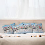 Ambesonne North Carolina Throw Pillow Cushion Case Pack of 4, Charlotte Skyline - Image 6