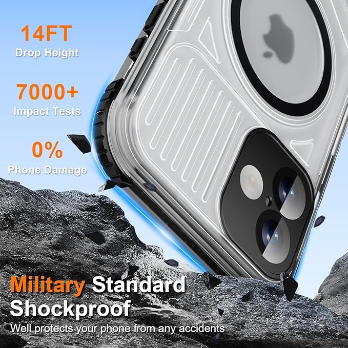WIFORT for iPhone 16 Plus Waterproof Case, Fit for Magsafe Full Body Magnetic - Image 9