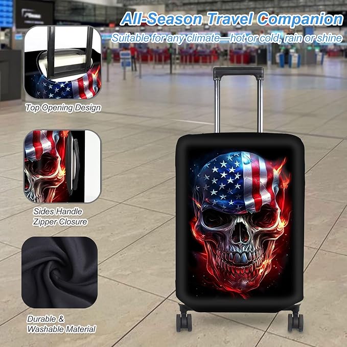 Luggage Cover Protector for 19-20 Inch Suitcases, TSA Approved Elastic Travel - Image 3