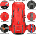 75L Hiking Backpack with Rain Cover Waterproof Camping Backpack Shoes Warehouse - Image 6
