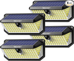 TECKNET 4200Lm 416 LED Solar Motion Lights Outdoor Waterproof, 300° Angle & 3 by Tecknet