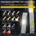 EDC Tactical Flashlight, Flat Flashlights Rechargeable, Dual-Switches LED Small - Image 2