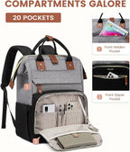 LOVEVOOK Laptop Backpack for Women, 15.6'' Waterproof Nurse Bag Teacher Work - Image 2