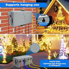 Hrensaw Medium Outdoor Electrical Box, IP54 Waterproof Extension Cord Cover w/6 - Image 6