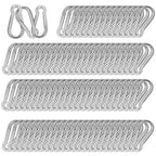 40 PCS 2'' Spring Snap Hook Carabiner, M5 3/16 Inch Galvanized Silver Steel by HANDRERLEE