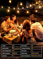 Brightown 58FT Solar String Lights Outdoor - Image 6