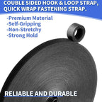 1/2In x 197Ft Reusable Cable Ties Hook and Loop Roll | Tie Down Straps - Image 7