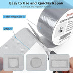 Secopad Grey Window Screen Repair Tape, 2IN X 35FT Screen Repair Kit - Image 3