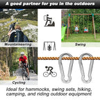 200PCS 2.36'' Spring Snap Hook, M6 1/4Inch Galvanized Silver Steel Carabiner - Image 6