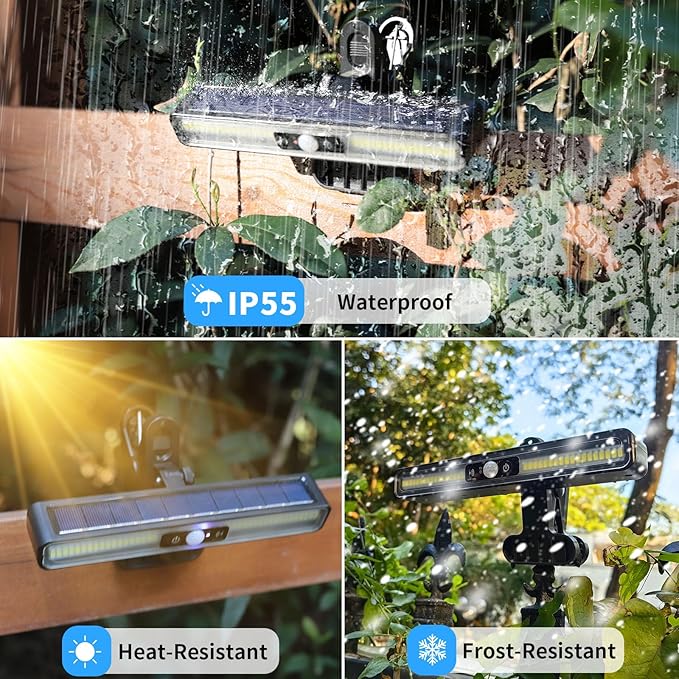 Clip On Solar Motion Lights Outdoor Waterproof, 2 Pack Motion Sensor Outdoor - Image 7