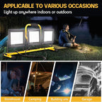 22000 Lumen Work Lights with Stand, 2 Adjustable Head LED Work Light, with - Image 6