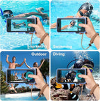 Underwater Phone Case for Snorkeling & Diving, IP68 Waterproof Case for Swimming - Image 5