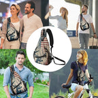 FyLybois Deer Sling Bag for Women Lightweight Crossbody Backpack Casual Daypack - Image 2