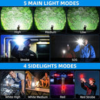 Rechargeable LED Flashlight, Super Bright 99000 High Lumens Flash Light - Image 3