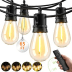 Outdoor String Lights LED Patio-Light - 65Ft Outside Waterproof Dimmable Porch by Unknown